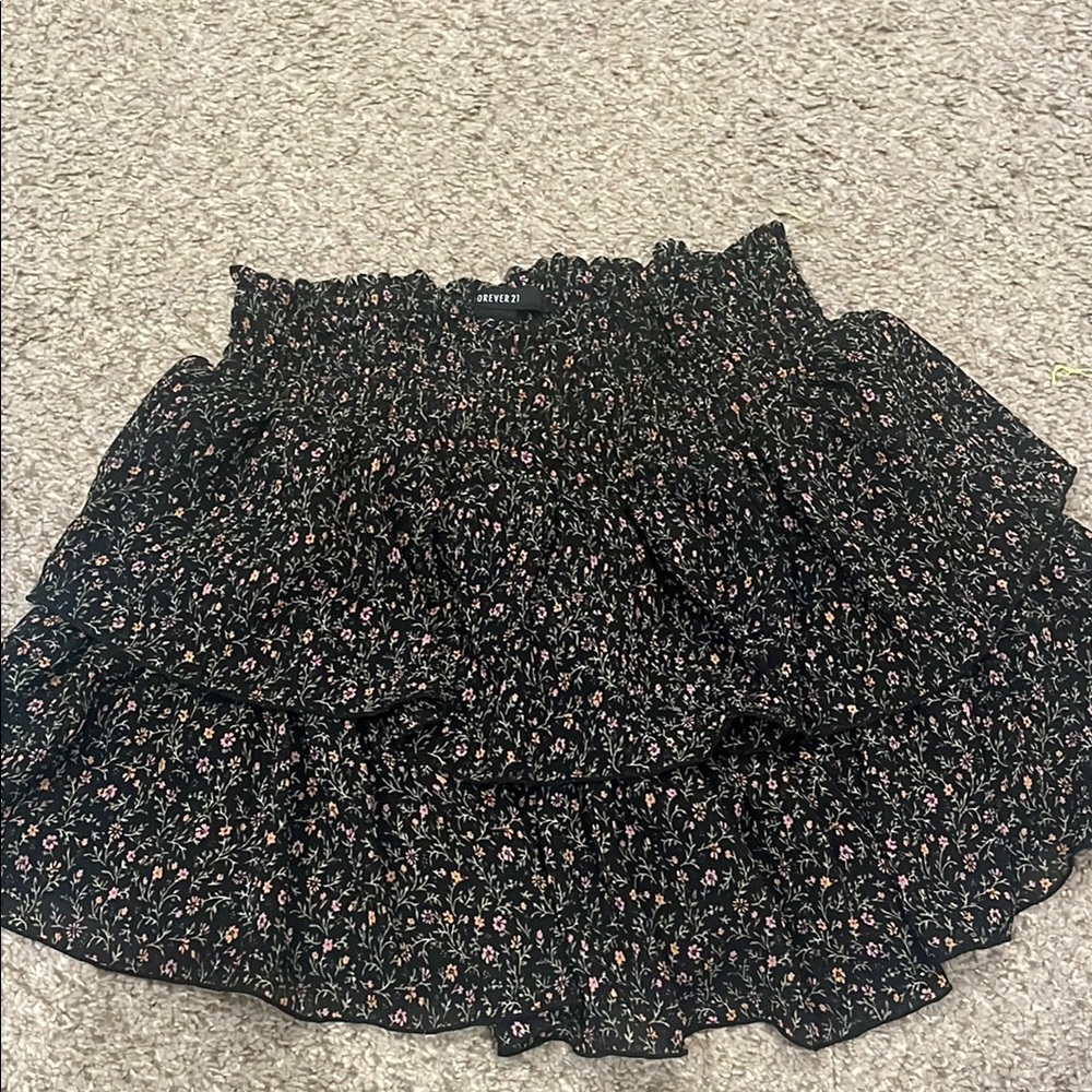 Shein Black Floral Women's Skirt